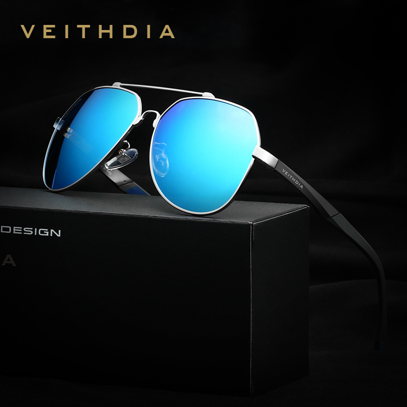 De los hombres de colores gafas sol polarizadas aluminio magnesio Rana espejo fábrica al por mayor 3598