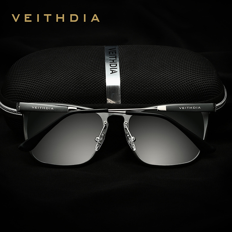 Hombres de aluminio magnesio full frame cuadrado polarizado colorido Gafas Sol al por mayor 6368