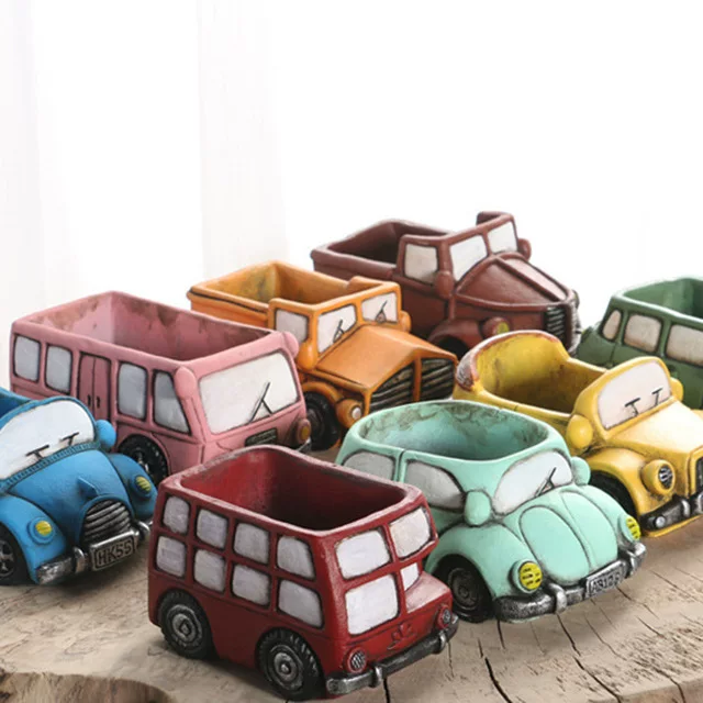 Creative retro cartoon breathable flowerpot, micro landscape