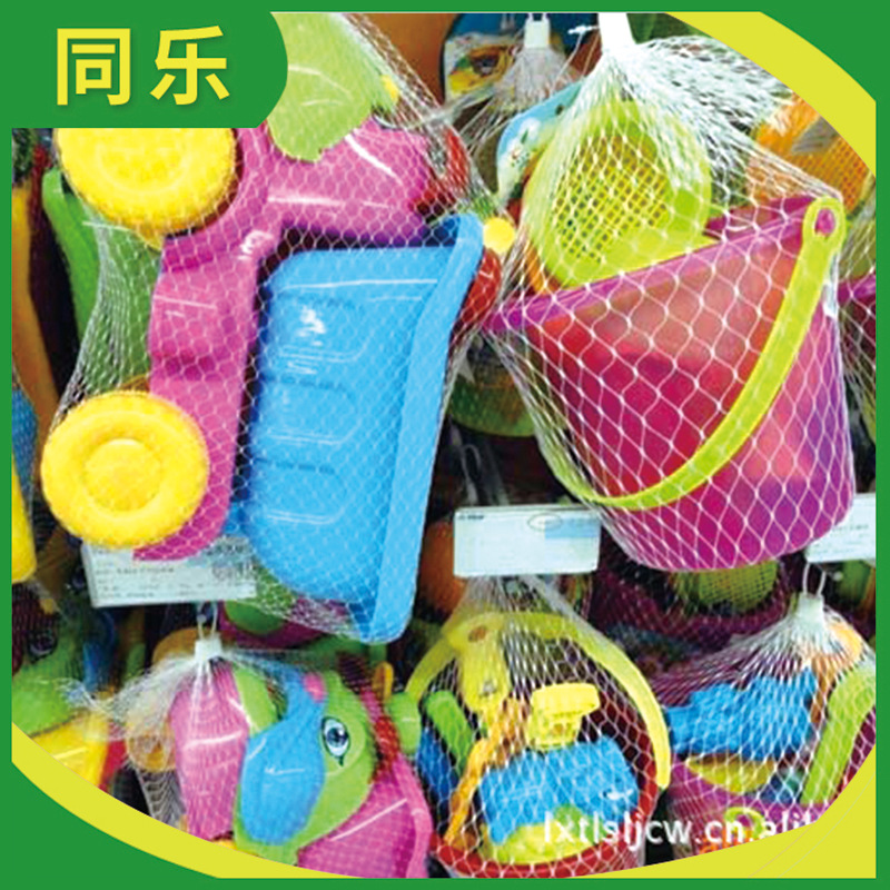 厂家定-制玩具PE网袋 雨花石烫底网袋 加粗80目网袋