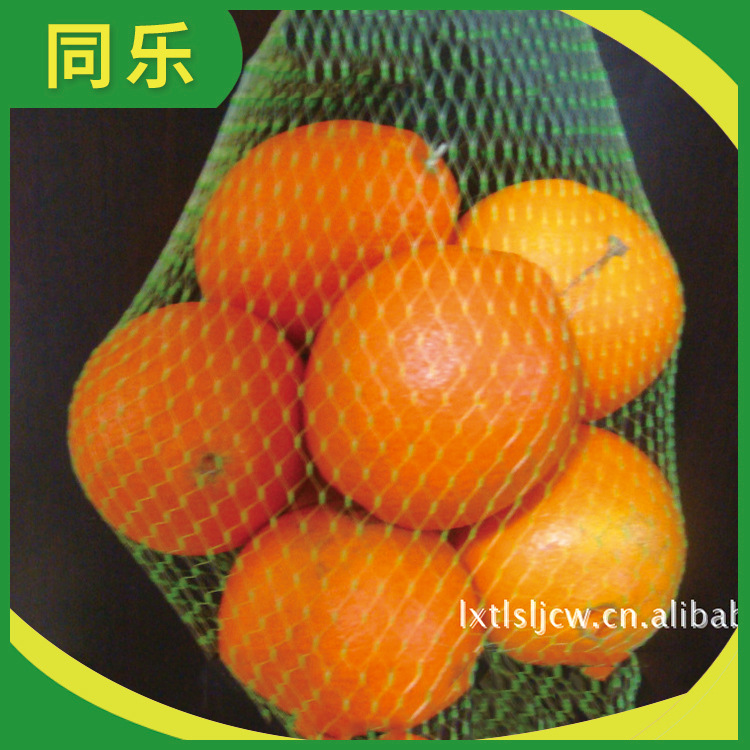 供应批发塑料水果蔬菜网袋 PE大蒜网袋 柚子苹果烫底网袋