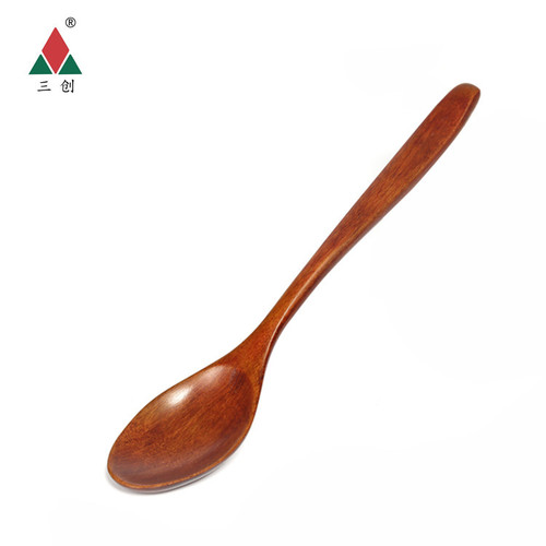 Sanchuang children's retro style Japanese creative wooden spoon spoon long handle wooden spoon solid wood coffee spoon