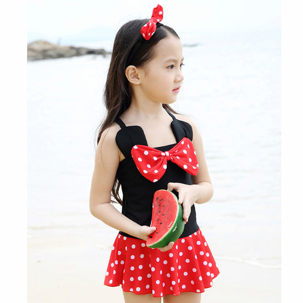Brand children's cute swimwear with bow