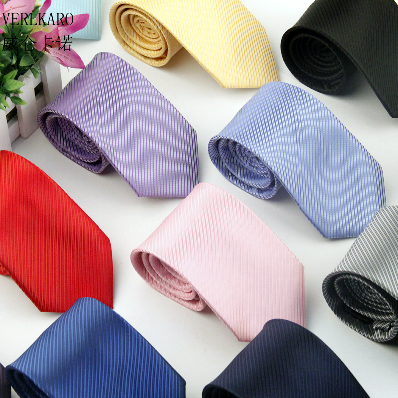 man waterproof adult South Korean silk Polyester Yarn 1200 Needle 8CM Solid leisure time business affairs marry necktie goods in stock