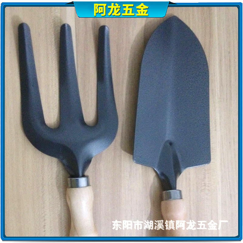 园林工具套装 迷你农用花园工具 木柄花园盆栽铁铲耙子加工