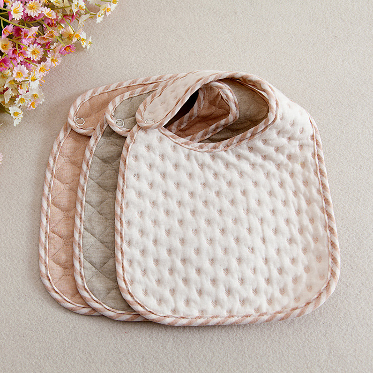 Colored cotton bib anti-dirty cotton baby bib cotton baby bib eating bib