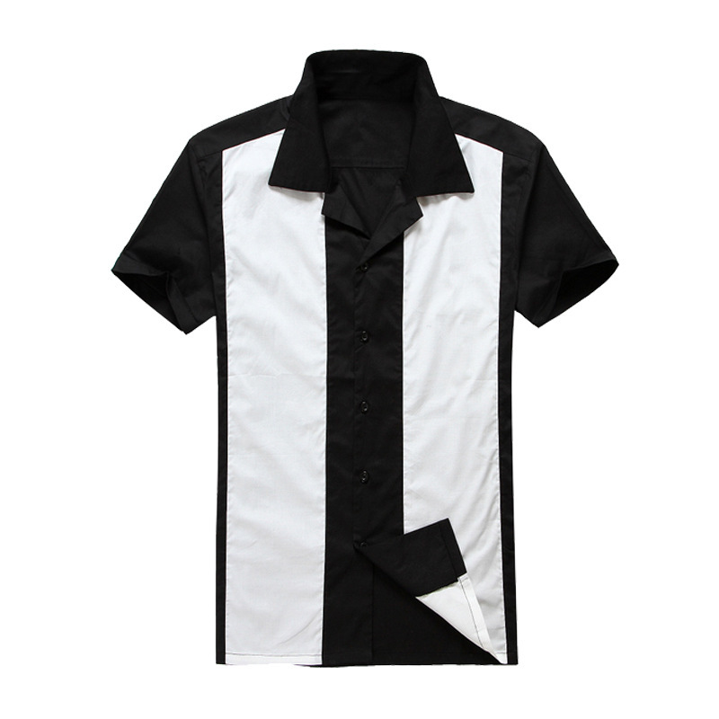 AliExpress best selling a generation of spot color stitching shirt punk hip hop European and American retro men's clothing