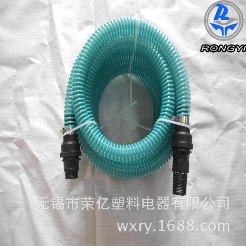 美制螺纹PVC水泵软管1寸水管塑料接头铜接头多尺寸加厚水泵进水管