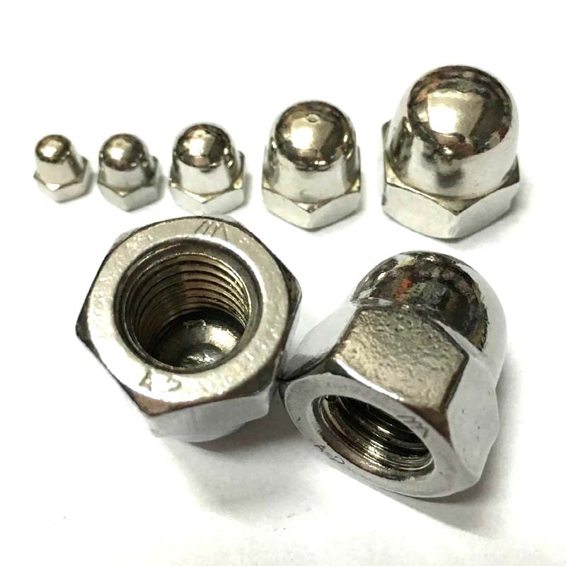 304不锈钢盖母 盖型螺母 装饰螺母 将军帽螺母  DIN1587 M3-M30