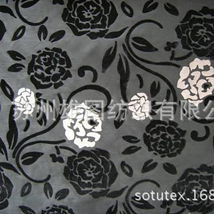 厂家直销春亚纺植绒面料 家纺家居用品桌布抱枕布料植绒春亚纺