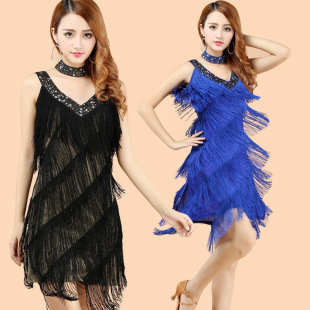 Wholesale New Latin Dance Costume Performance Suit Sequins Tassel Adult Latin Dance Dress Latin Dance Stage Costume