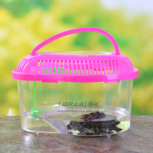 Aquarium Turtle Tank with Sunning Platform, Outdoor Platform, Water Turtle and Goldfish Tank, Turtle Cage, Plastic Tank, Turtle Keeping Tank, Reptile Enclosure