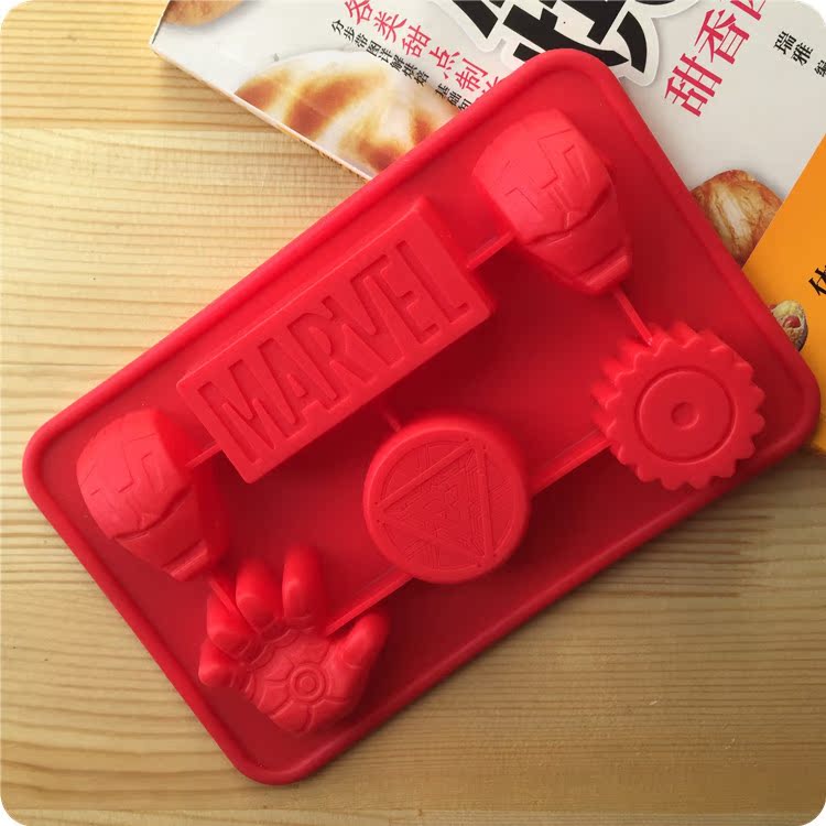 烘焙模具硅胶蛋糕模 果冻慕斯模具 钢铁侠香薰模 冷手工制皂模具