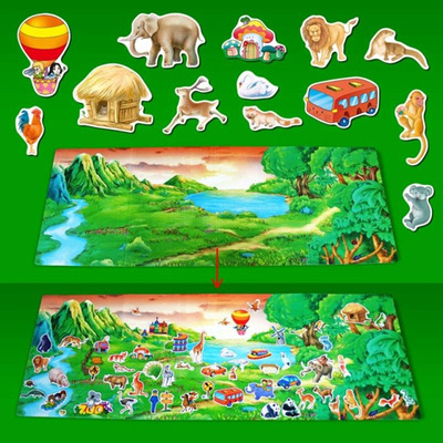 磁性换装宝贝系列 哈利的动物乐园/哈利动物园 磁贴 游戏盒|ms