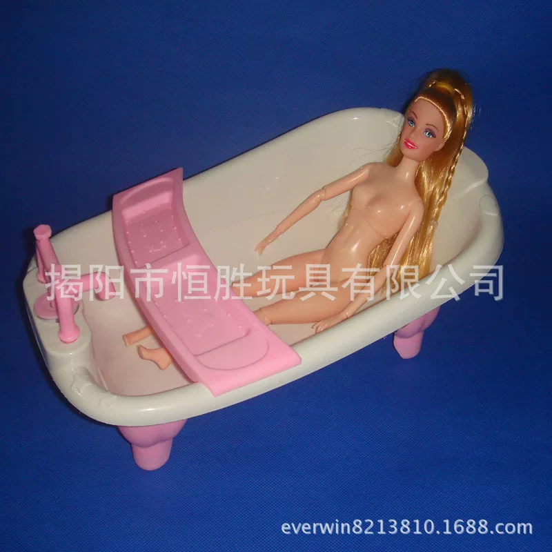 Plastic toy with accessories, doll, screw