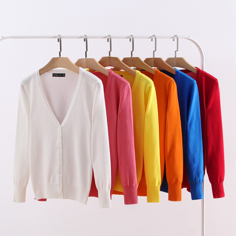 Manufacturer 2024 Spring & Fall Korean Style New Knitwear Women's Knitwear Cardigan Shawl Long-Sleeved V Neck Short Outwear Manufacturer 2024 Spring & Fall Korean Style New Knitwear Women's Knitwear Cardigan Shawl Long-Sleeved V Neck Short Outwear