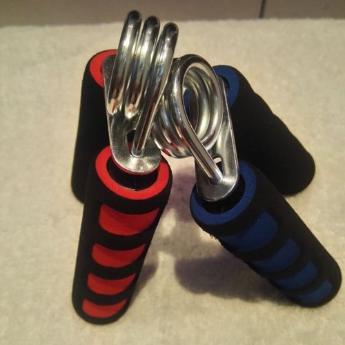 Anti-mouse hand A type 4.5mm chrome-plated grip exerciser fingerprint double-color cotton cover home fitness equipment