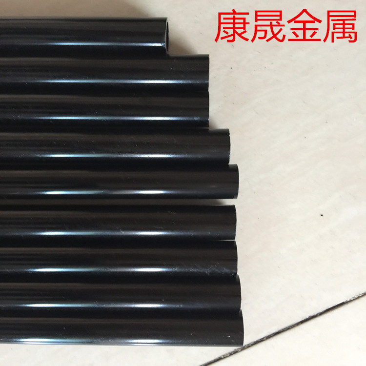 厂家直销氧化铝管材 佛山铝型材 专业车攻牙彩色氧化管  亮光黑色