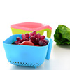 Noer Hui Innovation Plastic with handle washing baskets, faucet hanging basket, fruit, vegetables and vegetables draining basket