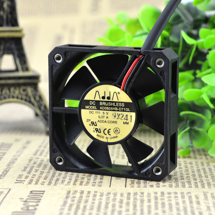 台湾ADDA 6015 DC5V 0.37A AD0605HB-D71GL 6CM交换机风扇