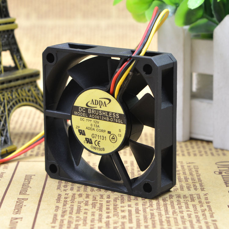 原装ADDA 6015 6CM 滚珠 直流散热风扇 AD0612HB-D76GL 12V 0.13A