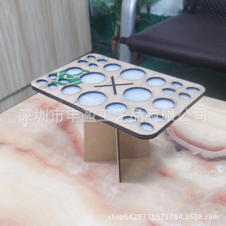 黑色晾晒神器 26孔亚克力化妆刷晾晒架 压克力圆孔晾晒架