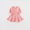 Autumn demi-season dress, children's skirt, children's clothing, long sleeve, 1-4 years, wholesale