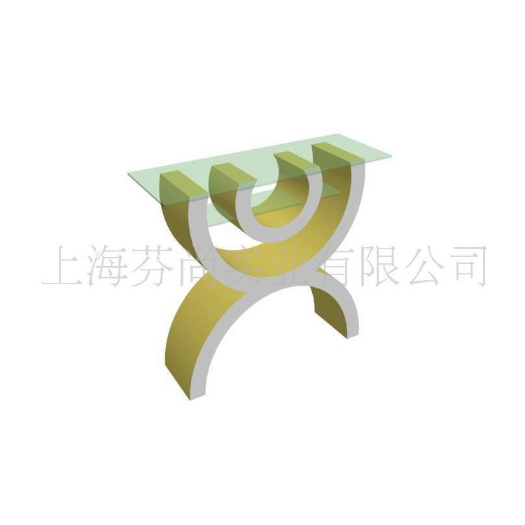 创意展览会接待台玻璃新型简约柜台新型时尚异形接待台厂家