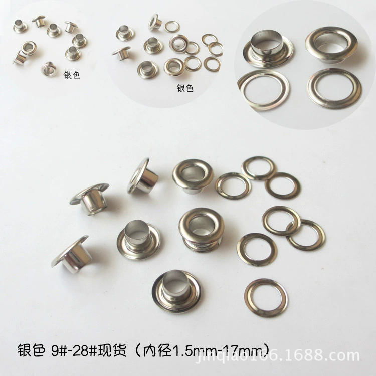 Холст Пряжка медный воздушный глаз серебряный металлический глаз круглый нержавеющая сталь цвет ушко заклепка Пряжка Hangtag