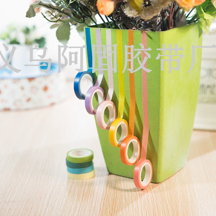 AGUTAPE color DIY set box Candy color solid color cute easy to tear paper Rainbow tape