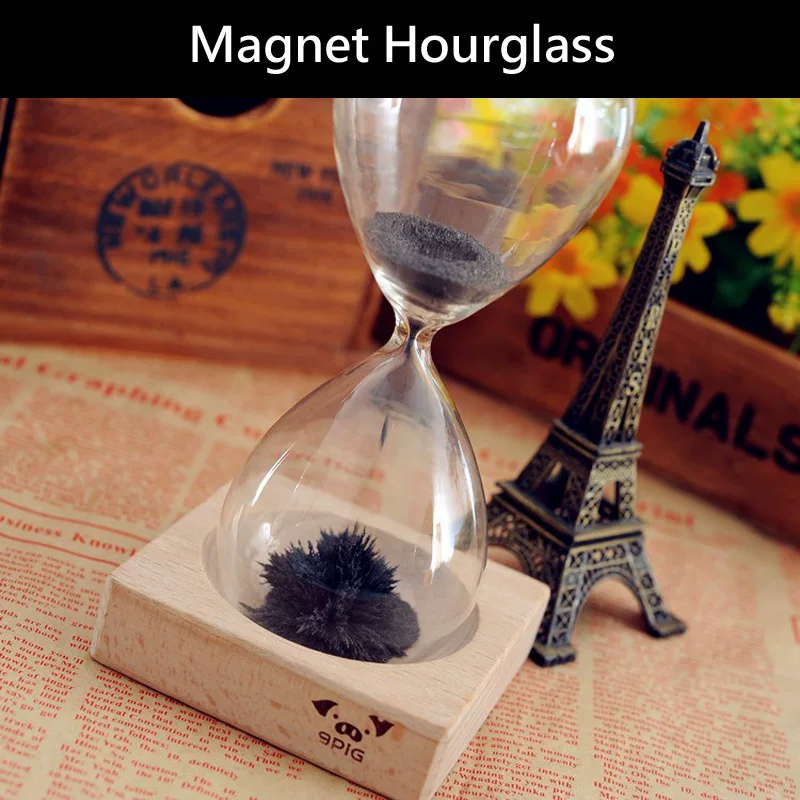 [浪漫七夕礼物 时光沙漏 Magnet Hourglass 创意玻璃磁力沙漏]