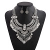 Fashionable retro coins, short chain with tassels, necklace, wholesale