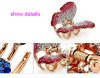 Hair accessory, metal golden water, crystal, hairgrip, crab pin, European style, Aliexpress