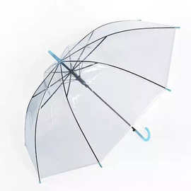 韩版创意直柄都市伞 超人气明星时尚透明雨伞现货批发