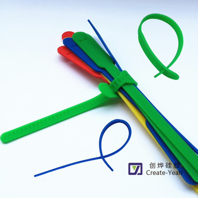 工厂可供应硅胶绑带零食束口带数据线理线器日用杂件创意家居收纳