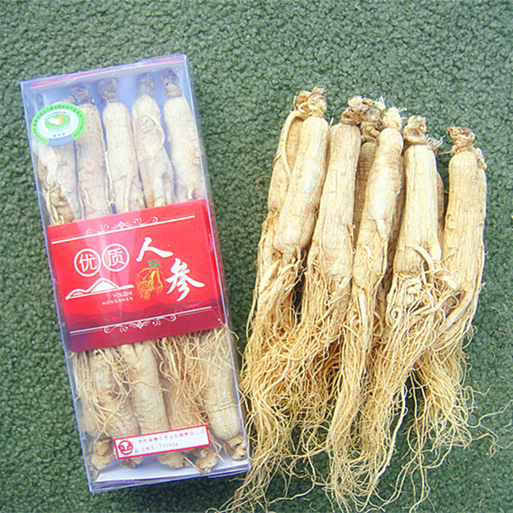 厂家直供批发250克装20支全须生晒参人参六年根参体干度好吉林参