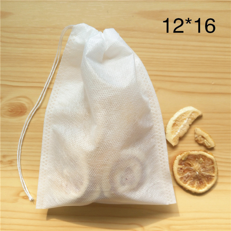 一次性加厚泡茶袋12*16cm无纺布抽线茶包袋 中药袋煎药袋过滤袋