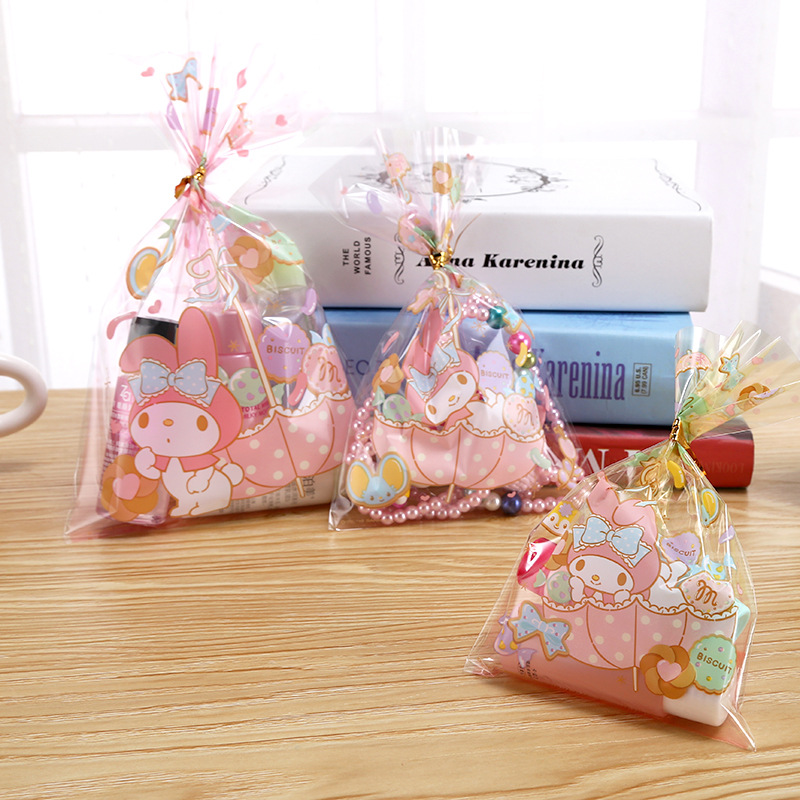 【特价】三丽鸥Hellokitty卡通透明图案零食透明礼物收纳袋多个入