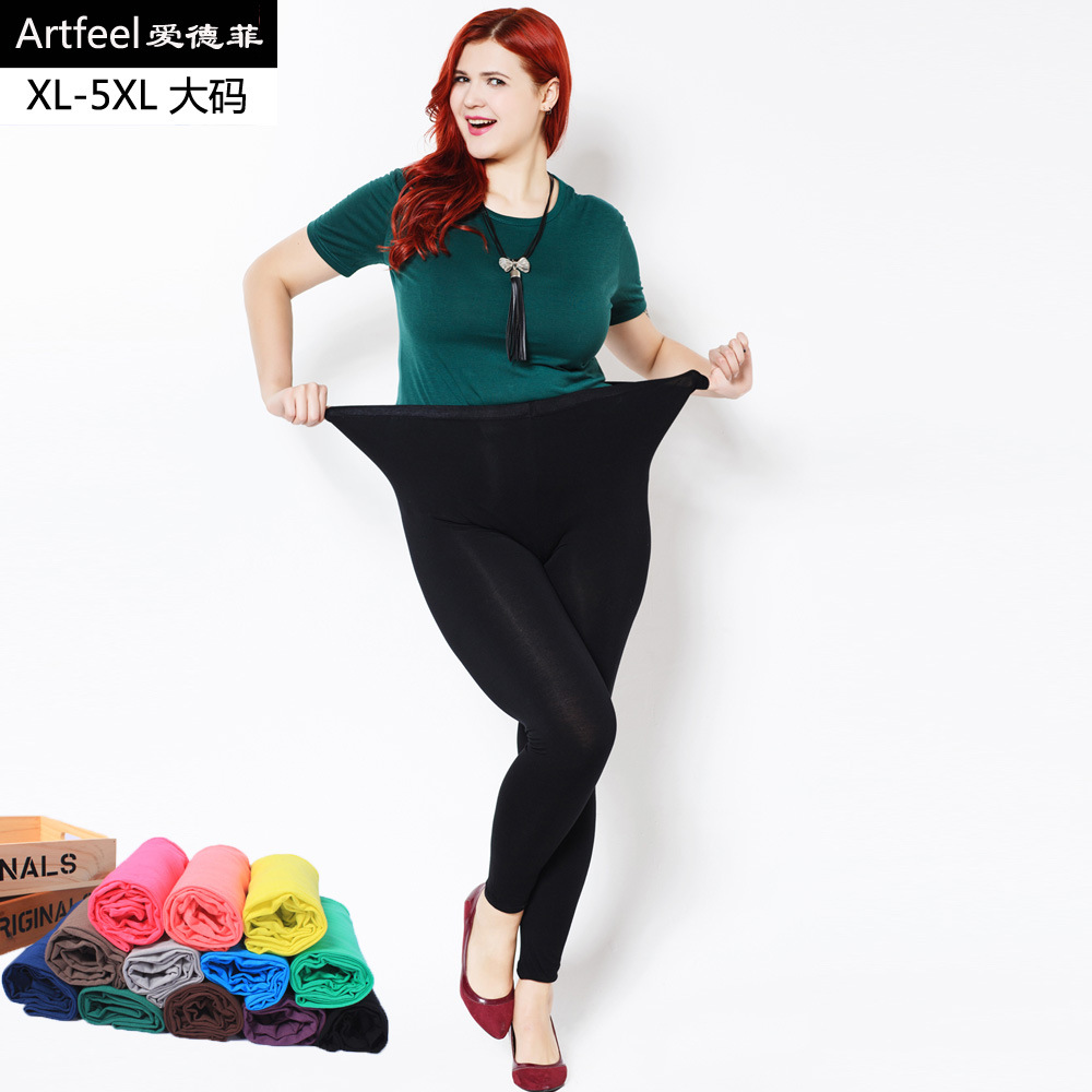 Directo de fábrica en vivo primavera y otoño más tamaño leggings Yiwu más tamaño modal recortada leggings al por mayor
