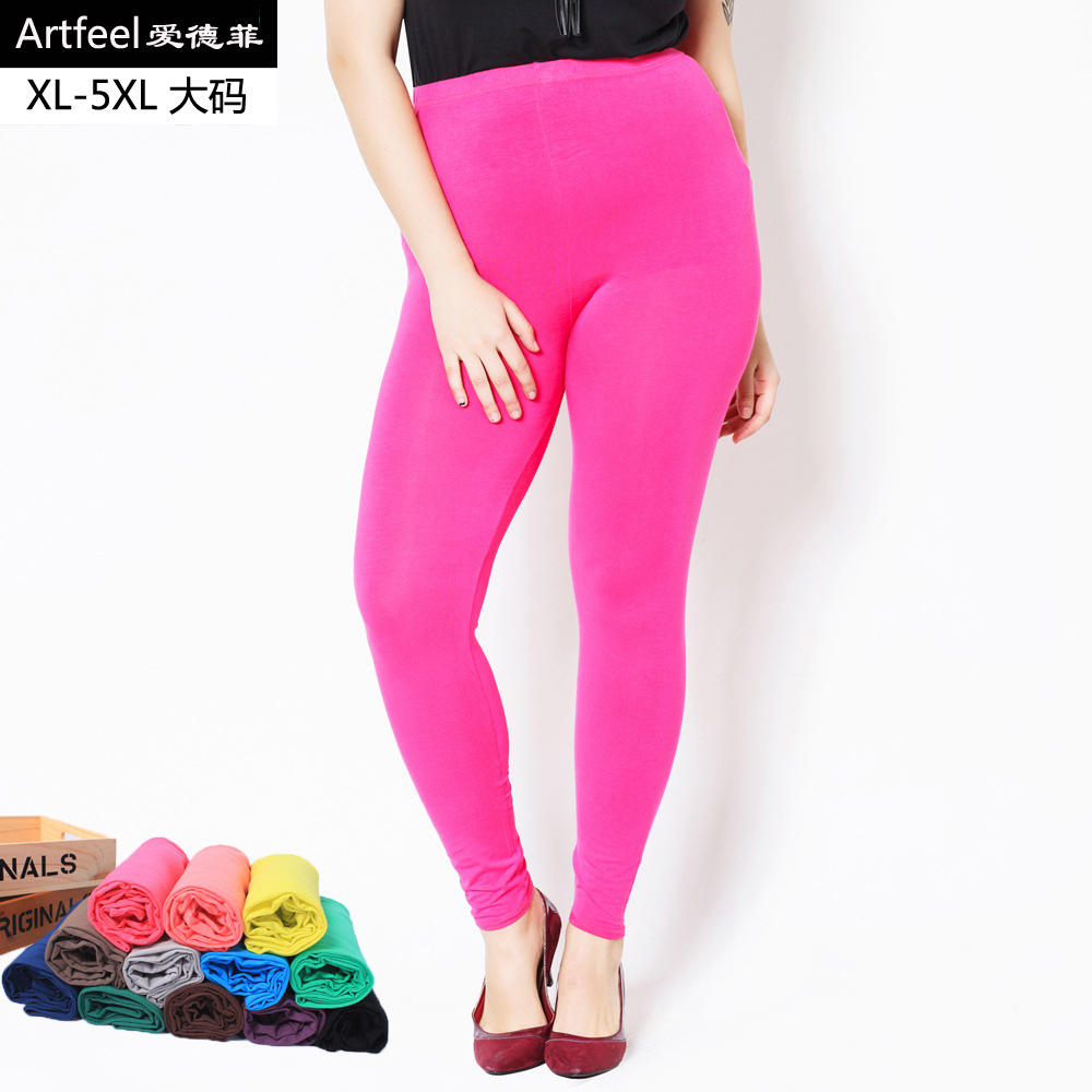 Directo de fábrica en vivo primavera y otoño más tamaño leggings Yiwu más tamaño modal recortada leggings al por mayor