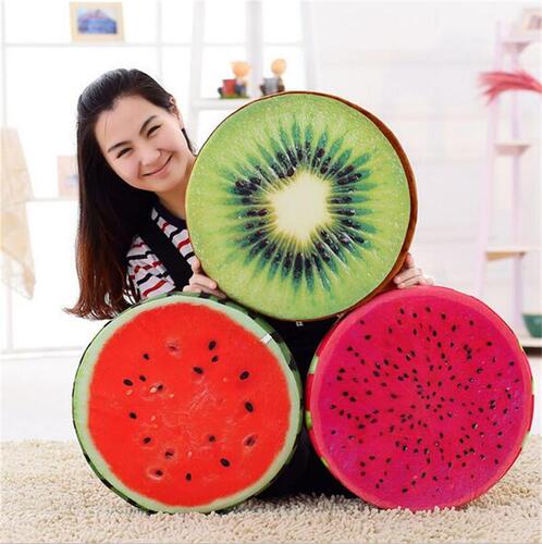 Plush toy creative cartoon 3D fruit cushion simulation watermelon sponge cushion sofa cushion gift wholesale