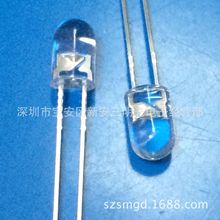 F5�ޱ�͸���׹ⳤ��LED����5mm�ޱ߰׹�3V��������ܸ�������