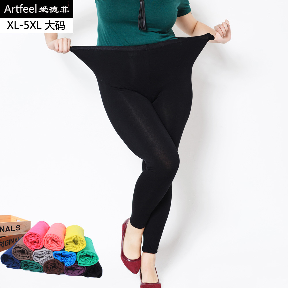 Directo de fábrica en vivo primavera y otoño más tamaño leggings Yiwu más tamaño modal recortada leggings al por mayor