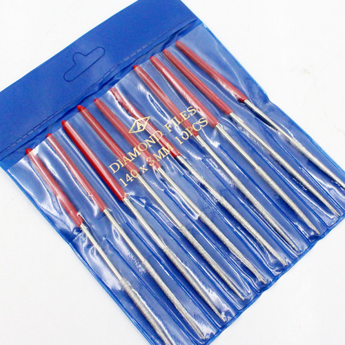 3*140 flat/square/triangular/semi-round/round files electroplated diamond model shaping files flat files assorted files