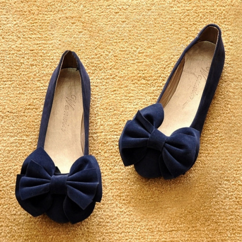 166-1 2026 spring students scoop shoes flat single-layer shoes women's bow large size 4043 women's shoes for pregnant women