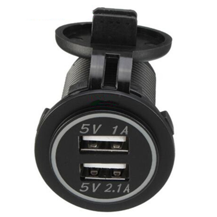 Car 3.1A dual USB socket charger 12-24V car and ship modification 1A 2.1A dual USB mobile phone charger Car 3.1A dual USB socket charger 12-24V car and ship modification 1A 2.1A dual USB mobile phone charger