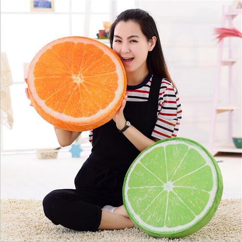 Plush toy creative cartoon 3D fruit cushion simulation watermelon sponge cushion sofa cushion gift wholesale