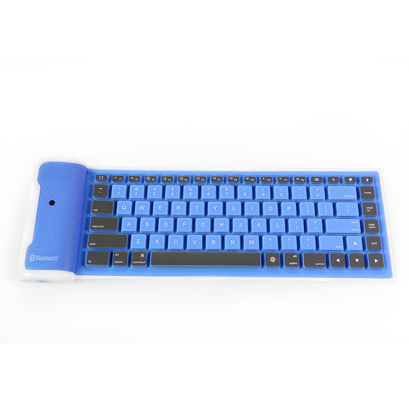 Suitable for iPhonexs ISO Android System Wireless Bluetooth Keyboard Waterproof Foldableing Silicone Bluetooth Silicone Keyboard