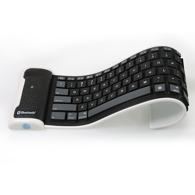 Foldable Silicone Soft Keyboard Mini Travel Portable Waterproof Bluetooth Keyboard Silk Screen Printing Factory Direct