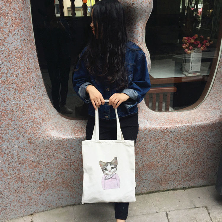 厂家供应环保帆布袋批发彩印广告棉布袋学生手提背包印logo